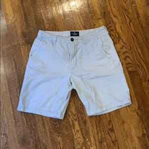 American Eagle Khaki Flat Front Shorts